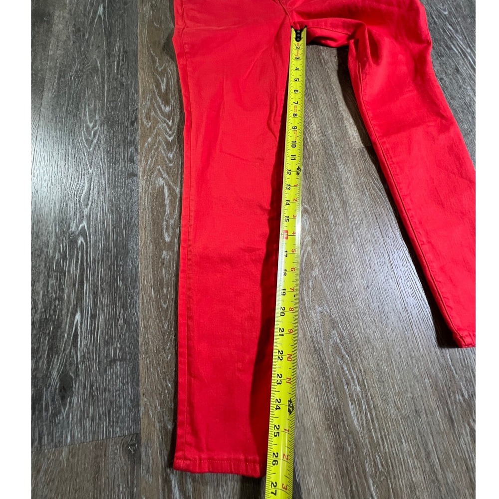 Skinnygirl Jeans The Skinny Women 29/8 Red Denim Pants Mid Rise Slim Fit - Picture 5 of 8